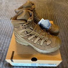 Salomon Quest 4d Forces 2 Coyote Brown Brand New Never Worn Salomon Boots, Salomon Shoes, Tactical Survival, Men's Footwear, Survival Gear, Tan Brown, Brown Color, Shoes Mens, Men's Shoes