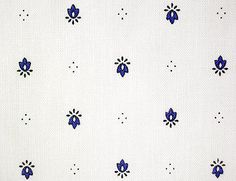 a white background with blue flowers on it