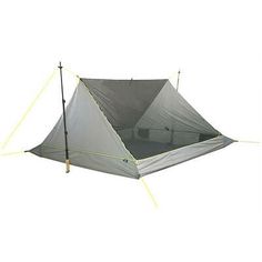 a tent with two poles attached to it