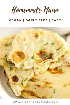 homemade naan vegan i dairy free easy recipe for beginners to make at home