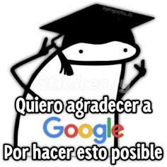 a person in a graduation cap with google