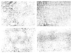 four grungy textures in black and white