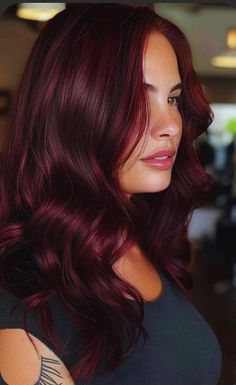 Dr Pepper Hair Color, Dark Cherry Hair Color, Dark Cherry Hair, Hair Color Cherry Coke, Shades Of Burgundy Hair, Hair Color At Home, Ninja Skills, Trendy Fall Hair Color, Burgundy Hair Color