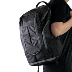 a person with a backpack on their back