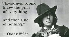 a woman wearing a hat and jacket with a quote from oscar wilde on her face