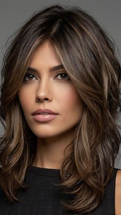 Top Benefits of Choosing Melena Castaña Oscura con Reflejos Miel 🌟 Low And Highlights For Brown Hair, Dark Brown Shoulder Length Hair, Medium Ash Brown Hair Color, Very Dark Brown Hair, Long Hair With Bangs And Layers, Chocolate Balayage, Ash Blonde Hair Balayage, Hispanic Hair