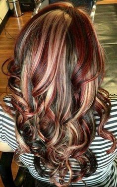 Cute Hair Colors For Summer, Cherry Coke Hair Color With Highlights, Burgundy And Blonde Hair, Burgundy Blonde Hair, Burgundy Hair With Highlights, Red Blonde Hair, Perfect Hair Color, Hair Color Unique, Hair Color Burgundy