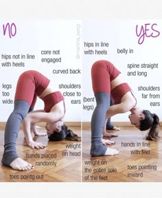 a woman doing yoga poses on the floor