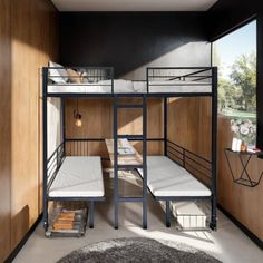 Product Description This bunk bed boasts a solid metal construction, ensuring long-lasting durability and unwavering stability. Loft Bed Black, Full Size Loft Bed, Full Bunk Bed, Bed Black, Full Bunk Beds, Home Goods Store, Kids' Bed, Kids Home, Kids Bedroom Furniture