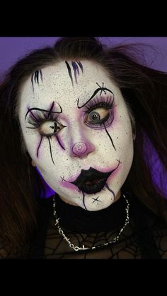 #clown #clownmakeup #sfx #sfxmakeup #makeup #halloween #halloweenmakeupideas Painted Faces For Halloween, Scary Neon Clown Makeup, Sfx Face Paint, Halloween Makeup Scary Horrifying, Halloween Clown Makeup Scary, Scary Clown Makeup For Women, Sfx Clown Makeup, Scary Clown Makeup Creepy