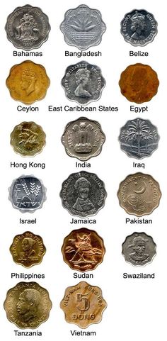 the world's most valuable coins and their names are shown in this chart, which includes