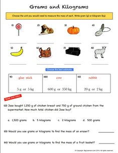 a worksheet with words and pictures on it