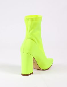 lime green highlight of my life bootie - elle bleu shoes Green Fashion Outfits, Lime Green Pants, Pants Suit, Green Pants, Green Fabric, Fashion Outfit, Green Fashion, Stretchy Fabric, Lime Green