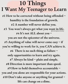 the ten things i want my teenager to learn