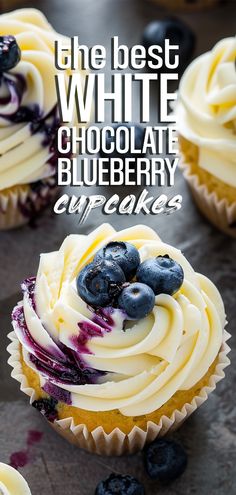 the best white chocolate blueberry cupcakes