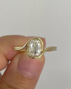 Engagement Rings Gold Not Diamond, No Prong Engagement Ring, Unique Oval Diamond Engagement Rings, Engagement Ring Traditional, Gold Engagement Ring Bezel, No Stone Engagement Ring, Moissanite Rings Engagement, Embezzled Engagement Ring, Timeless Gold Engagement Ring