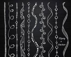 a blackboard with white lines and swirls on it