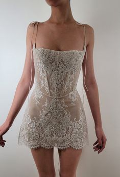 Pre-order Custom Bridal Cream off White French Chantilly Lace Sheer Corset Mini Straight Neckline Pearl Crystal Embroidered Mini Dress - Etsy Nigeria Reception Short Dress, Fall Ranch Wedding, Expensive Outfits, French Chantilly Lace, Sheer Corset, Embroidered Mini Dress, Lace Layers, Corded Lace, Grad Dresses