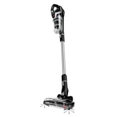 a black and silver vacuum on a white background