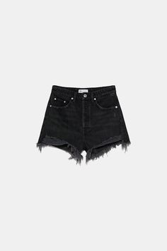 Black Jean Shorts, Cut Offs, Zara Shorts, Frayed Denim, Girly Shoes, Short En Jean, Cut Off Shorts, Dream Clothes