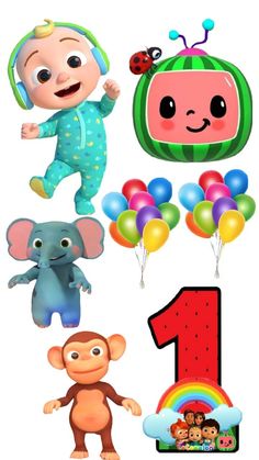 an image of babys first birthday decorations