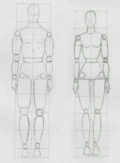 three different views of the human body and how to draw it with pencils on paper