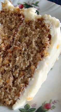 a slice of carrot cake on a plate