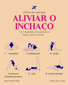 the poster shows how to do yoga for beginners in spanish and english, with instructions on