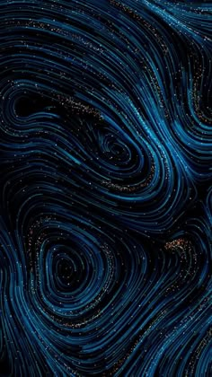 an abstract blue background with stars and swirls