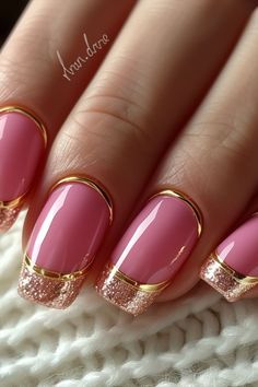 Pink February Nails, February Nails Ideas, Pink Nail Art Designs, Fancy Nail Art, Makeup Order, Art Deco Nails, Geometric Nail Art