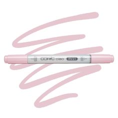 the lip liner is pink and has a white tip on it, with a light pink background