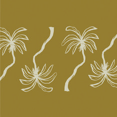 four white palm trees on a brown background