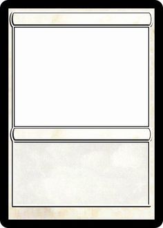 a blank card is shown in black and white with an empty space for the text