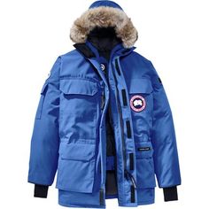 Before you leave the warmth of your igloo, arm yourself against the toughest weather on the planet with the Canada Goose Polar Bears International Expedition Down Parka. When cold exposure can kill you, the toasty duck down insulation and removable coyote fur ruff around the hood fights nature with nature. The rest of the jacket features a water-resistant Arctic-Tech shell, allowing marches into the white abyss with comfort and confidence. Orange Parka, Canadian Jacket, Canada Goose Expedition Parka, Mcmurdo Station, Bear Habitat, Parka Men, Canadian Goose, Canada Goose Mens, Snow Skirt