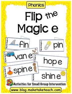 flip the magic word cards with pictures and words to help students learn how to use them