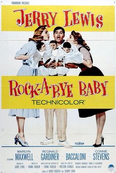 a movie poster for rock - a - bye baby