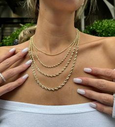 Gold Diamond Cut Chain Link Jewelry, Gold Diamond-cut Chain Link Jewelry, Gold Diamond Cut Chain Link Necklace, Anniversary Gold Plated Rope Chain Necklace, 14k Gold Rope Chain Necklace For Anniversary, Silver 14k Gold Rope Chain Necklace, Gold Rope Necklace, Mom Friend, Gold Rope Chains