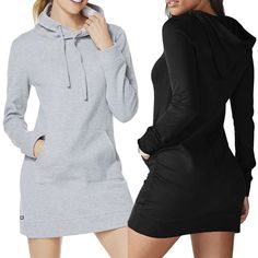 Fashion Pocket Hoodie Slinky Sweatshirt Dress Sweatshirt Dresses, Tee Ideas, Comfy Clothing, Sporty Dress, Pocket Hoodie, Pinterest Fashion, Chic Me, Trend Fashion, Fancy Outfits