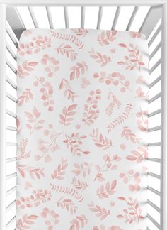 PRICES MAY VARY. Dimensions: 52 in. x 28 in. x 8 in._Brushed Microfiber - Blush Pink and White Botanical Floral Leaf Print_Fully elastic bottom for secure fit on most standard size cribs and toddler beds_Easy machine washable and dryable_Love the fabric style? Sweet Jojo Designs also makes coordinating bedding and decor accessories. Sweet Jojo Designs crib sheets are designed to match with their coordinating Crib Bedding Sets. Made with soft and cozy fabrics in exclusive patterns and colors, Swe Vintage Floral Nursery, Floral Baby Nursery, 2 Under 2, Zoo Nursery, Bohemian Watercolor, Mini Crib Bedding, Baby Crib Bedding Sets, Baby Room Themes, Girl Nursery Ideas