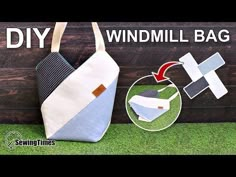 the diy windmill bag is shown with instructions to make it