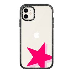 an iphone case with a pink star on it