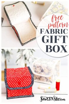 the free sewing pattern for fabric gift box