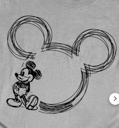 an image of mickey mouse drawn on a t - shirt