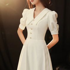 Novelty White Evening Party Dress Temperament V-neck Celebrity Banquet Dress Noble Slim Daily Dress Elegant Hostess Dress - Cheongsams - AliExpress Green Gowns, Female Skirt, Cottagecore Dresses, Hostess Dresses, Sunday Dress, Banquet Dresses, Elegant Dresses Classy, Summer Cocktail, Mode Casual