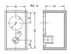 the technical drawing for a shower