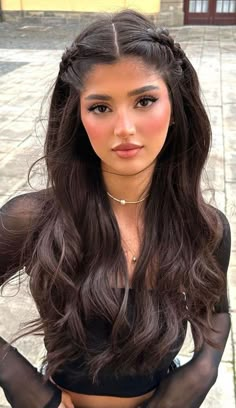 Kinky Curly Wavy Hair Wigs for Women, Heat Resistant Synthetic Daily Party Cosplay Wigs •hairstyles •prom hairstyles •black hairstyles •curly hairstyles Chique Outfits, Long Dark Hair, Hairdo For Long Hair, Hair Stylist Life, Aesthetic Hair, Trendy Hairstyles, Prom Hair, Dark Hair, Pretty Hairstyles