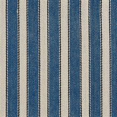 blue and white striped fabric with vertical stripes