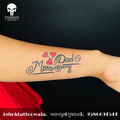 TashanTattoo
AshokTattooWala
S.20. Tirupati plaza
Opp. New bus stand
Near gd modi collage
Palanpur (gujrat)
9586697547
9687533310 Mom Dad Tattoo Design, Dad Tattoo Design, Typographic Tattoo, R15 Yamaha, Ganesh Tattoo, Baby Tattoo