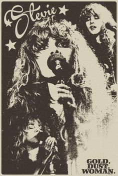 an old concert poster for the gold dust woman