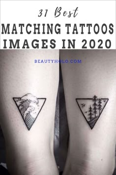 two matching tattoos on both legs with the words, best matching tattoos images in 2020